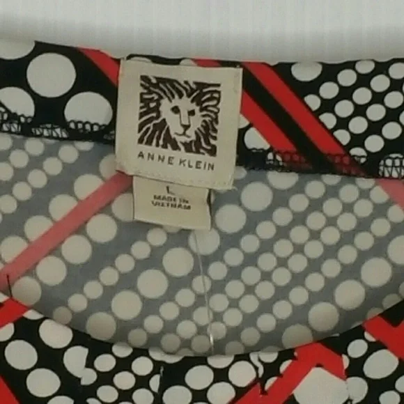 Anne Klein Black White Red Sleeveless Top … - Picture 5 of 7